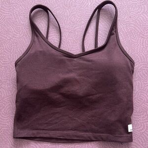 Vuori Women’s Halo Performance Crop, Chestnut Heather, Small